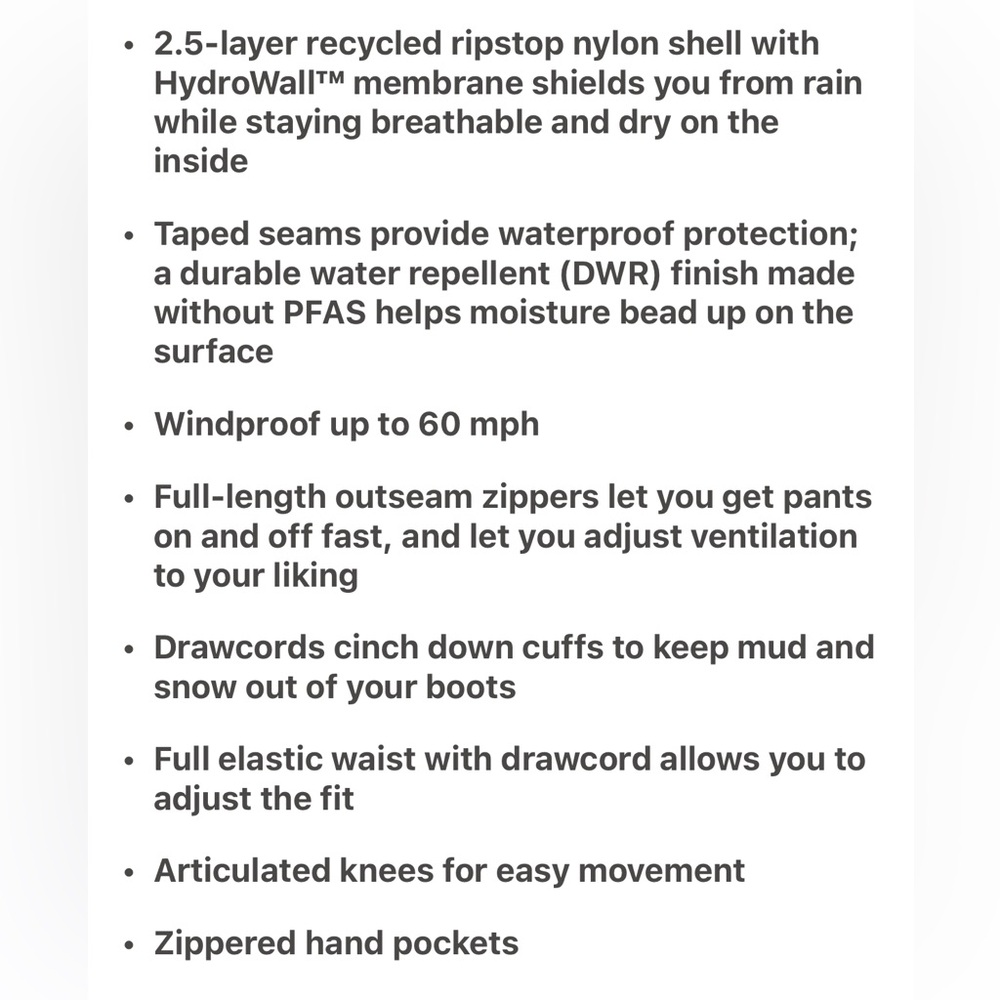REI Rainier Rain Pants - Picture 9 of 9